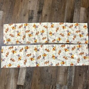 Winnie the poo valances set of 2 80” length 10” width pre owned